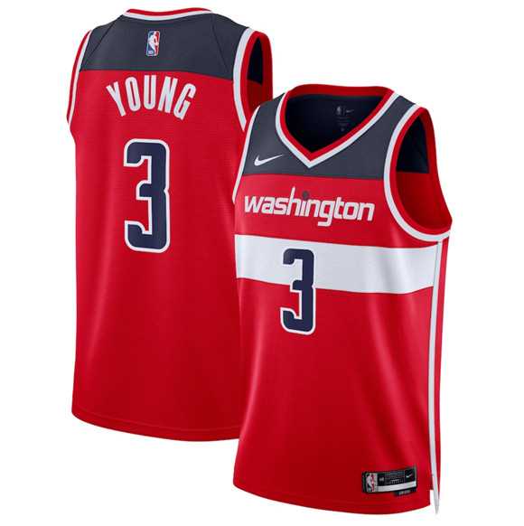 Mens Washington Wizards #3 Trae Young Red Icon Edition Stitched Jersey Dzhi Mens Washington Wizards #3 Trae Young Red Icon Edition Stitched Jersey Dzhi