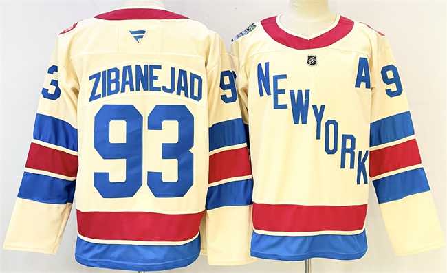 Mens New York Rangers #93 Mika Zibanejad Beige 2025-26 Winter Classic With A Patch Stitched Hockey Jersey Mens New York Rangers #93 Mika Zibanejad Beige 2025-26 Winter Classic With A Patch Stitched Hockey Jersey
