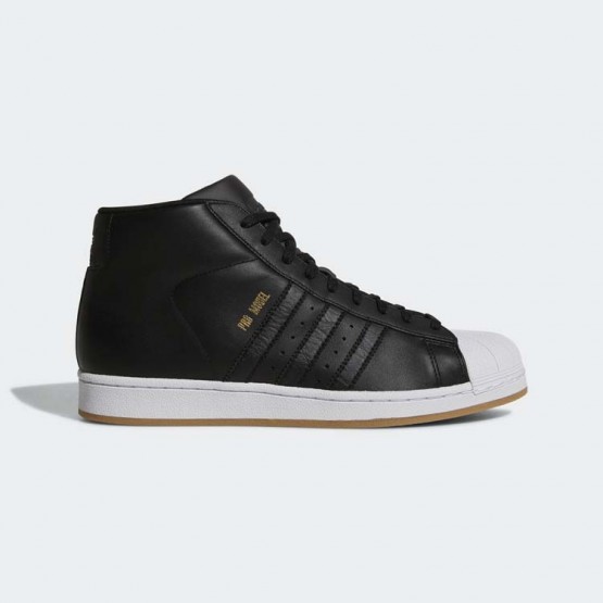 Mens Core Black/White Adidas Originals Pro Model Shoes 185MYSTQ->Adidas Men->Sneakers