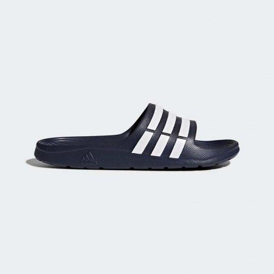 Mens Blue/White/New Navy Adidas Duramo Slides Training Shoes 288SBLUI->Adidas Men->Sneakers