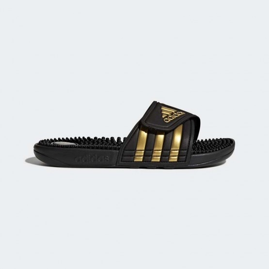 Womens Core Black/Gold Metallic Adidas Adissage Slides Training Shoes 993CUTME->Adidas Women->Sneakers